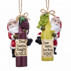  Santa Holding Wine Bottle - $10.99 each