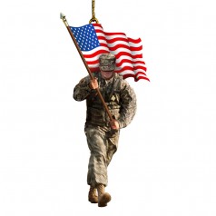  Army Soldier w/ Flag - $11.99
