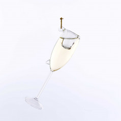 Blown Glass Champagne Glass - $8.99