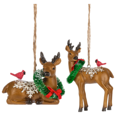 Deer with Wreath and Cardinal - Coming Soon