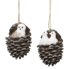 Doves and Owls in Pinecone - $11.99