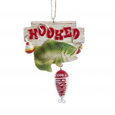 Hooked Fishing Ornament - $8.99