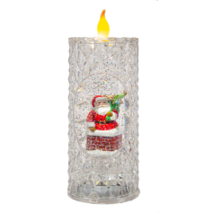 LED Light Up Shimmer Santa Candle - Coming Soon