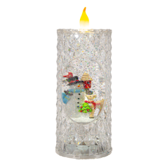 LED Light Up Shimmer Snowman Candle - Coming Soon