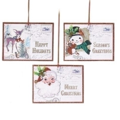 3 Assorted Postcard Ornaments - Coming Soon