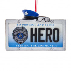 Police Hero License Plate  - $7.99