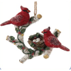 Birch Berries Cardinal on Trunk - $11.99