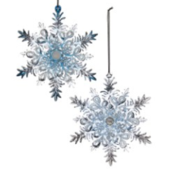 Blue and Clear Snowflake - $7.99