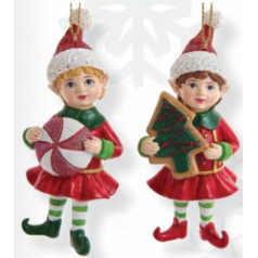 Elf with Gingerbread and Candy - $11.99