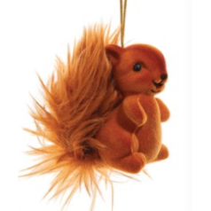 Flocked Squirrel - $5.99