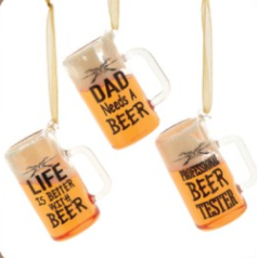 Glass Beer with Words - $12.99 each