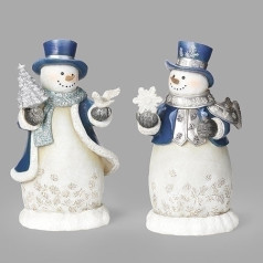 Navy and White Sparkle Snowman - $39.99