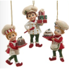 Traditinal Elf Chef with Cake - $12.99