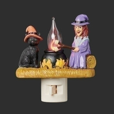 Cat and Witch Campfire Nightlight - SALE $10.99